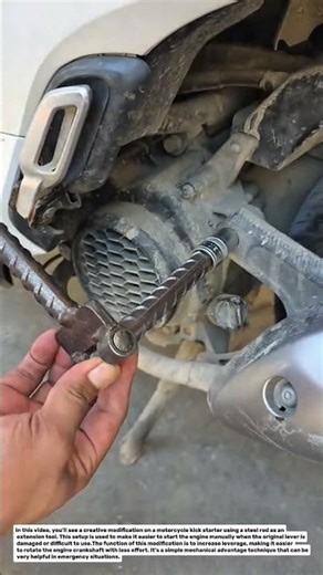 Creative Motorcycle Kick Starter Hack – Smart DIY Tool or Risky Fix?.
