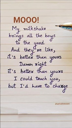 Milkshake Lyrics Song by Doja Cat #milkshake #lyrics #trend #dojacat