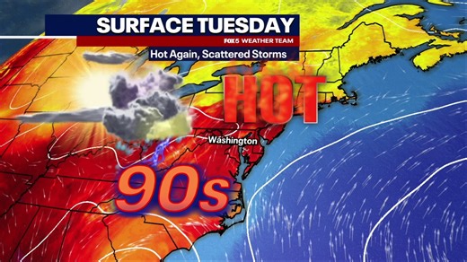 DC weather: Hot, humid with threat of storms Tuesday