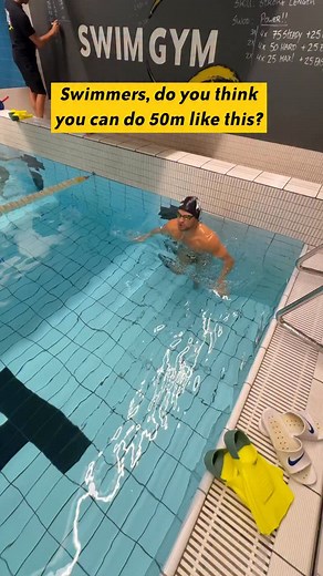 50m underwater: dolphin kick on the back out, face down on the way back 🐬 | SwimGym