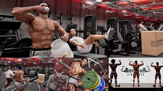 Steam４人健身模擬《Bodybuilder Simulator CO-OP》支援朋友一起當健人，在健身房揮灑汗水與肌情