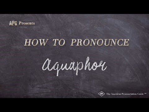 How to Pronounce Aquaphor (Real Life Examples!)