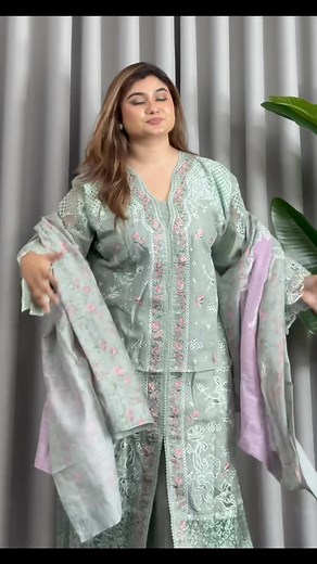 58K views · 923 reactions | Qalamkar inspired 3pcs set Price 3150/- Sizes 36,38,40,42,44,46” Material: luxury cotton with allover heavy embroidery work done, laser cut embroidery, and cutwork. Sherwani cut with crochet detailing. Jacquard cotton dupatta with embroidery motifs, pant embroidery panel. Length 46” Sleeves 22” Pant length 39” To order inbox us!! | Ahlaam | Facebook