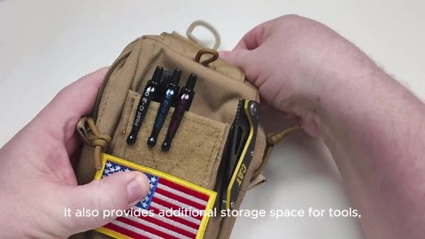 Cell Phone Pouch for Backpack Shoulder Strap, Belt & Vest fits Molle System, Small EDC Tactical Pouch with Zipper