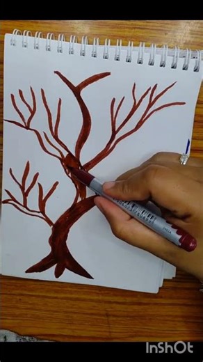 pink tree 🌳 drawing #shortvideo #viral #art #pink tree