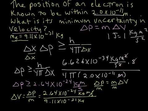 Calculating uncertainty in velocity (Heisenberg Uncertainty Principle)