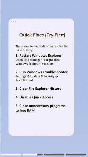 Fix Windows File Explorer crashing with quick and advanced solutions. #fileexplorer #crash
