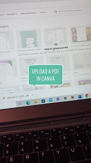 How to upload a PDF in Canva. Canva tutorial. Upload and edit a PDF in Canva #canva #canvatutorial #canvatips #digitalproducts #smallbusiness #sidehustle #etsyseller
