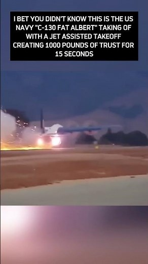 AC-130 Jet Assisted Takeoff (JAT) #mechanic #engineering #technology #stem