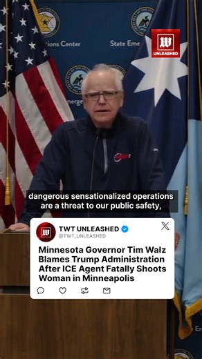 Governor Walz spoke at the State Emergency Operations Center following the shooting earlier today in south Minneapolis. An ICE agent shot and killed 37-year-old Renee Nicole Good during a federal immigration enforcement operation. Walz said,