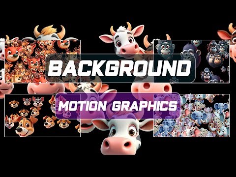 Animal Heads animation background , Cartoon animal animation background videos