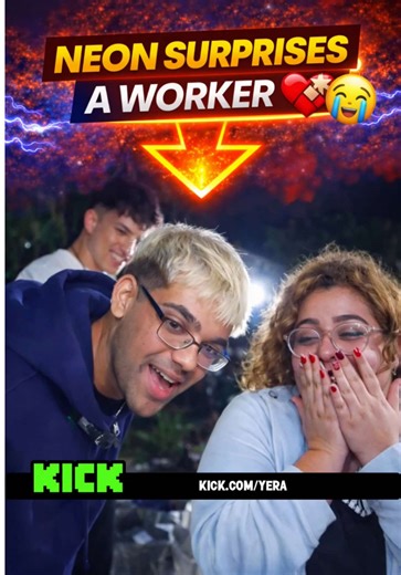 NEON caught a random worker live on TikTok and his chat started sending GALAXIES until she was completely speechless 😭🔥#n3on #neonandyera