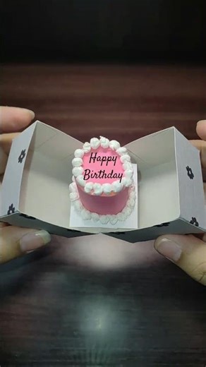 Cute handmade gift 💝 | DIY Surpirse Birthday Cake Pop Up Idea#diy#handmade #shortvideo #surprisegift