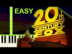 20th CENTURY FOX INTRO THEME - EASY Piano Tutorial