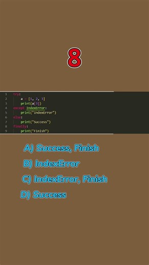 Python Quiz try-except-else-finally