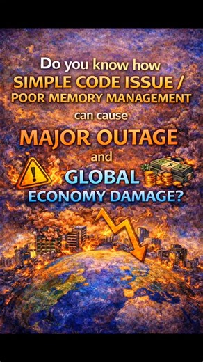 alysa on Instagram: "There have been real, large-scale outages connected to memory and coding issues, including bugs that essentially came down to poor memory/error handling or software flaws that caused massive impact worldwide. Here’s a notable real case: 🔥 2024 CrowdStrike Global Outage In July 2024, a software update from cybersecurity firm CrowdStrike caused a global IT outage affecting millions of Windows computers. The faulty update triggered a memory access issue (out-of-bounds memory r