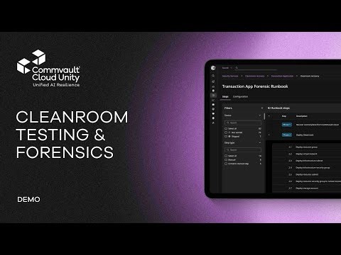 Cleanroom Recovery: Automated Cyber Recovery Testing & Forensic Analysis | Walkthrough
