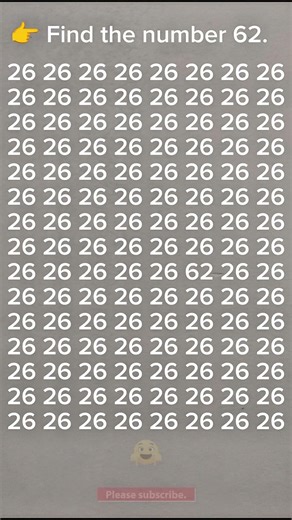 Can You Find Number 62? 👀 | Brain Test Shorts