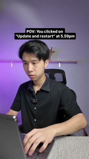 Update and restart button hits different