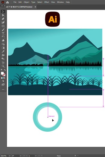 Watch this scenery come to life 👀 | Digital Art Magic 🌄 #SceneryDesign #DigitalArt #Shorts
