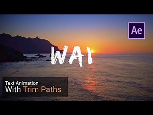 Text Animation With Trim Paths - After Effects Tutorial