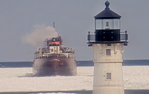 U.S. Coast Guard responds to carrier ship stuck in lake ice near Duluth | WTIP