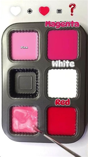 😍🎨 Mix the three colors Magenta + White + Red to create truly surprising and interesting colors.