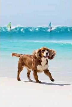 Cocker Spaniel vs Monster 10× Tsunami Wave – Epic Slow Motion Run #aigenerated #animation #grokai