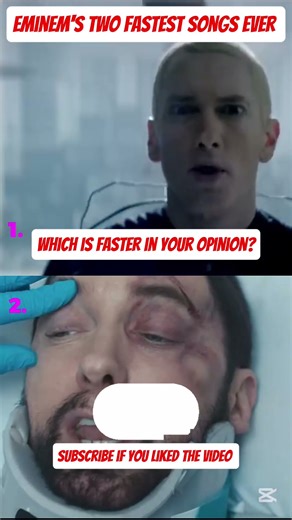Eminem's two fastest songs ever #rap #rapper #shorts #hiphop #eminem #music #shortvideos