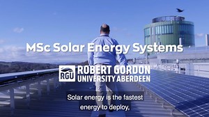 12 reactions | Become a part of an exciting and growing industry with our online MSc in Solar Energy Systems. First and only course of its kind in the UK, this course will provide you with the necessary skills to characterise, design and manage solar energy systems. Apply now to join us in January: www.rgu.ac.uk/solarenergysystems | Robert Gordon University | Facebook