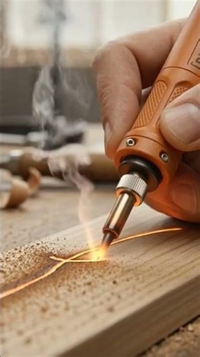 Mini Wood Burning Tool 🔥 So Satisfying! #shorts