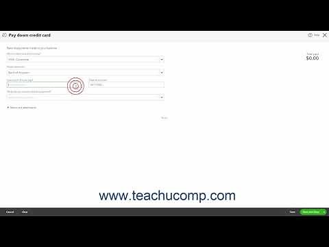 QuickBooks Online Tutorial Pay Down Credit Card Intuit Training