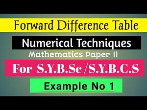 Newton forward difference table../Prof.F.B.Khan sir