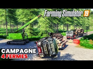 THE TRUCK FLIPPED - Campaign of 4 Farms S2 #13 (Farming Simulator 19)