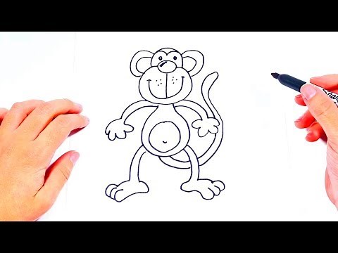 Cómo dibujar un Mono paso a paso | Dibujo fácil de Mono