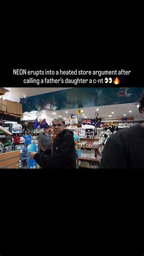 StarBuzz & Streamers | NEON found himself in a tense confrontation at a store after an argument broke out in line 👀 Things escalated quickly when he called a... | Instagram