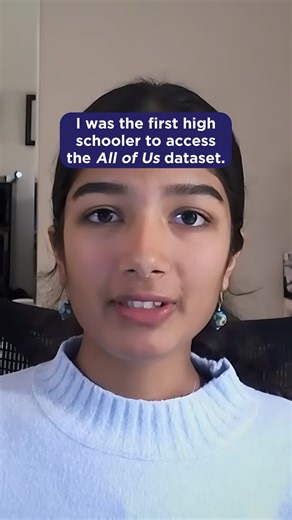 2.2K views · 35 reactions | Meet Sana, the first high school student to access the All of Us Research Program’s Researcher Workbench. This powerful platform empowers registered researchers to explore data and ask meaningful questions. We’re excited to follow Sana’s journey—and to see how she and other researchers use All of Us data to drive discoveries and improve health for all. Learn more: https://allof-us.org/4iTfwJx | All of Us Research | Facebook