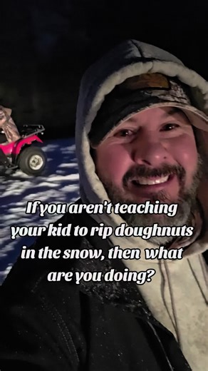 Just out here playing in the snow making memories and teaching the kiddo how to do doughnuts. #snow #2026 #doughnuts #play #fun