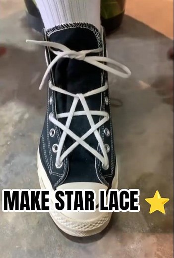 How to Star Lace your Sneakers! ⭐ 👟 #shorts