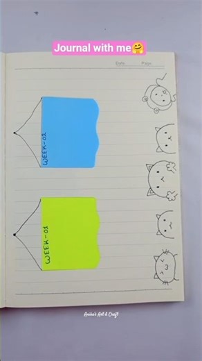 Easy Journal Idea 💕 How to Journal | Empty notebook idea | Bullet journal spread ideas #diy #craft