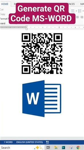 MS Word Me QR Code Kaise Banaye? | How to make QR Code in Microsoft Word ? #shorts #qrcodegenerator