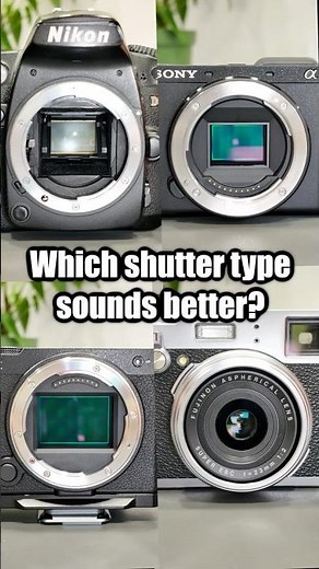 All camera shutter types side by side ASMR