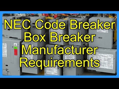 NEC Code Breaker Box Breaker Manufacturer Requirements