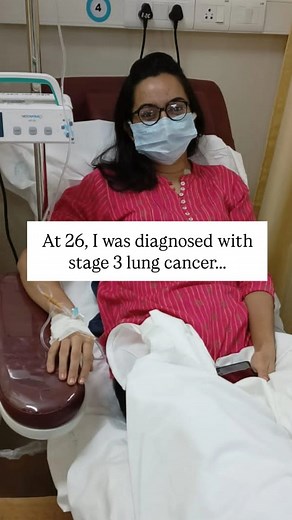 “I was 26 when the doctor said, ‘It’s Stage 3 Lung Cancer,’ I couldn’t process it…I had never smoked…so how? You know, I was completely fine. I was working as a research assistant at a hospital in Tamil Nadu. 1 day, I thought I’d get a full body check up done. It was supposed to be a routine check up but… I remember crying alone in the hospital chapel for an hour. Not because I understood what was coming…but because I didn’t. I had big dreams, there was so I wanted to do…& here I’d just been han