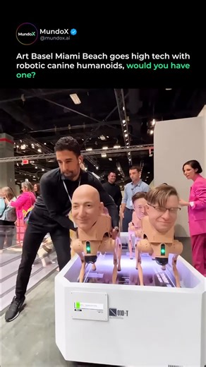 MundoX on Instagram: "Imagine a robot that moves like a dog but has a human face — a striking blend of biology and technology that’s both fascinating and a bit uncanny. These robotic machines combine the agility and movement of canine robotics with realistic human facial expressions, pushing the boundaries of AI-driven robotics and artistic innovation. While this fusion challenges our perceptions and evokes mixed emotions, it also showcases how far robotics has come in mimicking complex behavior