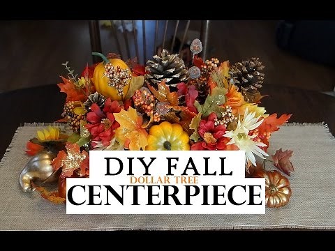 How to make a Fall Centerpiece - Dollar Tree Decor