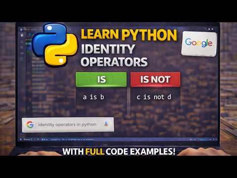 Python Identity Operators Explained in 6 Minutes… (Beginner's Guide) #Part-6 | Types of Operators