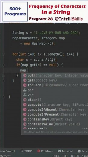 [Beginners] In Java Count Frequency of Characters in a String? #Shorts #java #coding #trending