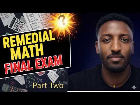 Remedial Maths final exam || part 2