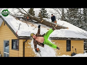 Idiots With Chainsaws: Tree Cutting Fails & Tree Falling on Houses Compilation #21